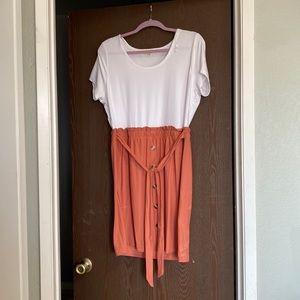 Cute orange and white dress